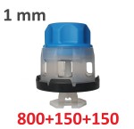 System poziomowania płytek, zestaw 1mm głowice szybkie 800/150/150 Twist Level 