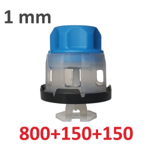 System poziomowania płytek, zestaw 1mm głowice szybkie 800/150/150 Twist Level 