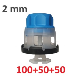 System poziomowania płytek, zestaw 2mm głowice szybkie 100/50/50 Twist Level 