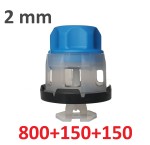 System poziomowania płytek, zestaw 2mm głowice szybkie 800/150/150 Twist Level