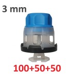 System poziomowania płytek, zestaw 3mm głowice szybkie 100/50/50 Twist Level