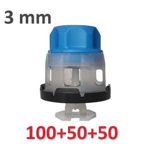 System poziomowania płytek, zestaw 3mm głowice szybkie 100/50/50 Twist Level