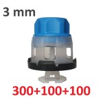 System poziomowania płytek, zestaw 3mm głowice szybkie 300/100/100 Twist Level