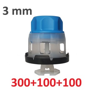 System poziomowania płytek, zestaw 3mm głowice szybkie 300/100/100 Twist Level