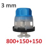 System poziomowania płytek, zestaw 3mm głowice szybkie 800/150/150 Twist Level