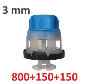 System poziomowania płytek, zestaw 3mm głowice szybkie 800/150/150 Twist Level