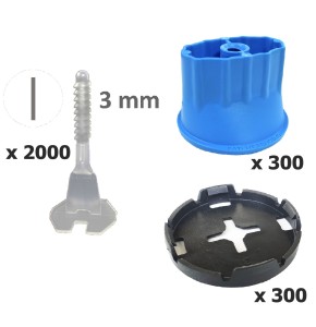 System poziomowania płytek, zestaw 3mm 2000/300/300 Twist Level