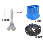 System poziomowania płytek, zestaw 1mm 2000/300/300 Twist Level