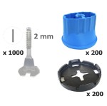 System poziomowania płytek, zestaw 2mm 1000/200/200 Twist Level