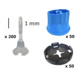 System poziomowania płytek, zestaw 1mm 200/50/50 Twist Level