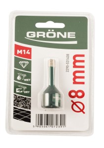 Koronka diamentowa Grone, otwornica 8mm M14 