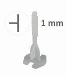 100x baza T 1mm, system poziomowania płytek Twist Level