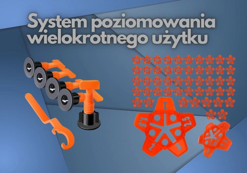System poziomowania płytek wielokrotnego użytku